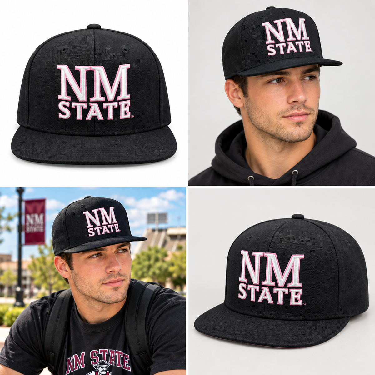 NM State Stacked Stretch Fit Hat