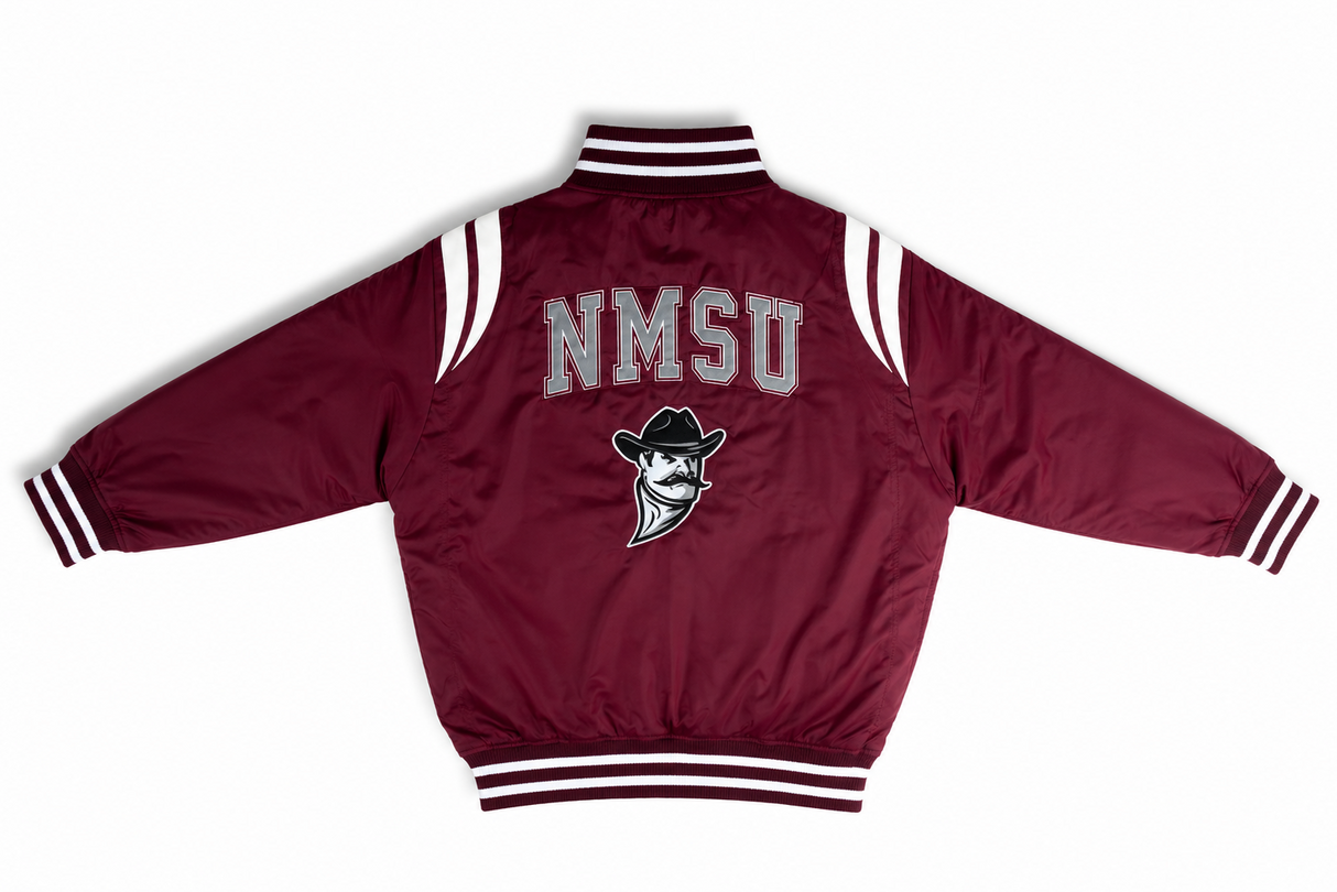 New Mexico State University Sateen Bomber Jacket
