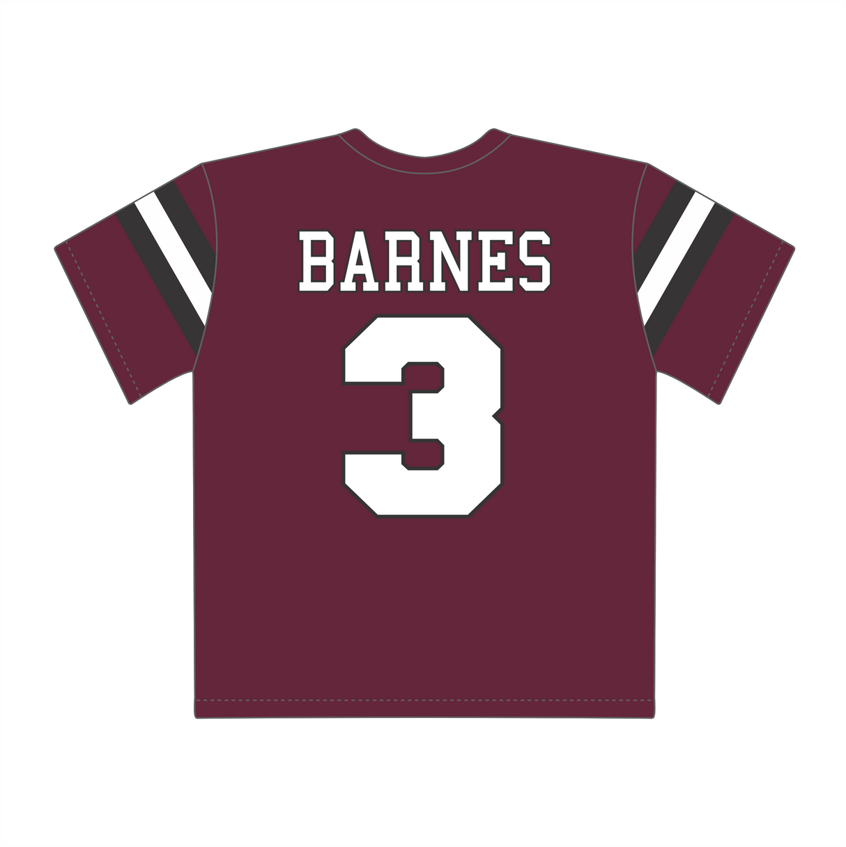 Tayden Barnes #3 Crimson Fan Jersey