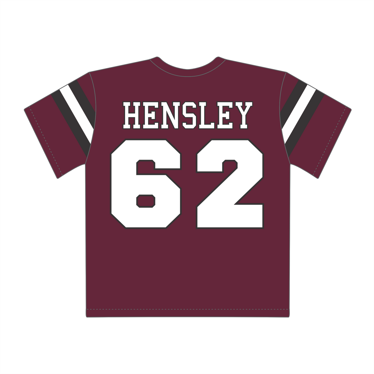 Ezra Hensley #62 Crimson Fan Jersey