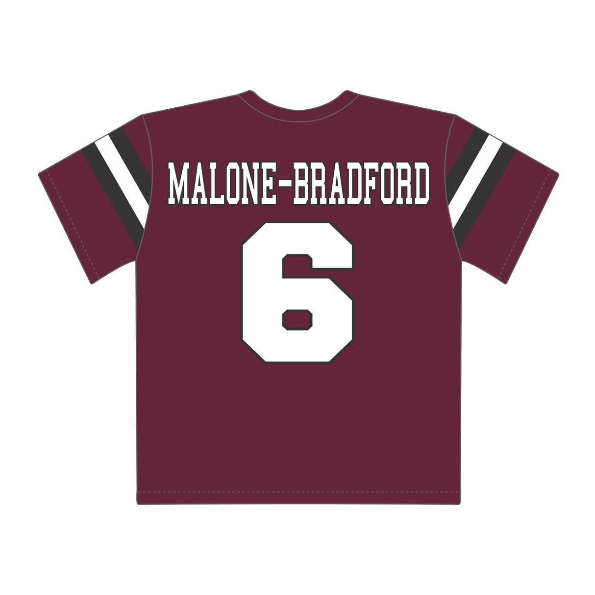 Brodrick Malone-Bradford #6 Crimson Fan Jersey