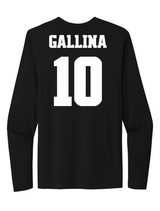 Logan Gallina #10 Baseball Stitched Long Sleeve Tee