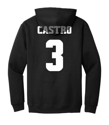 Bella Castro #3 Football Stitched Hoodie