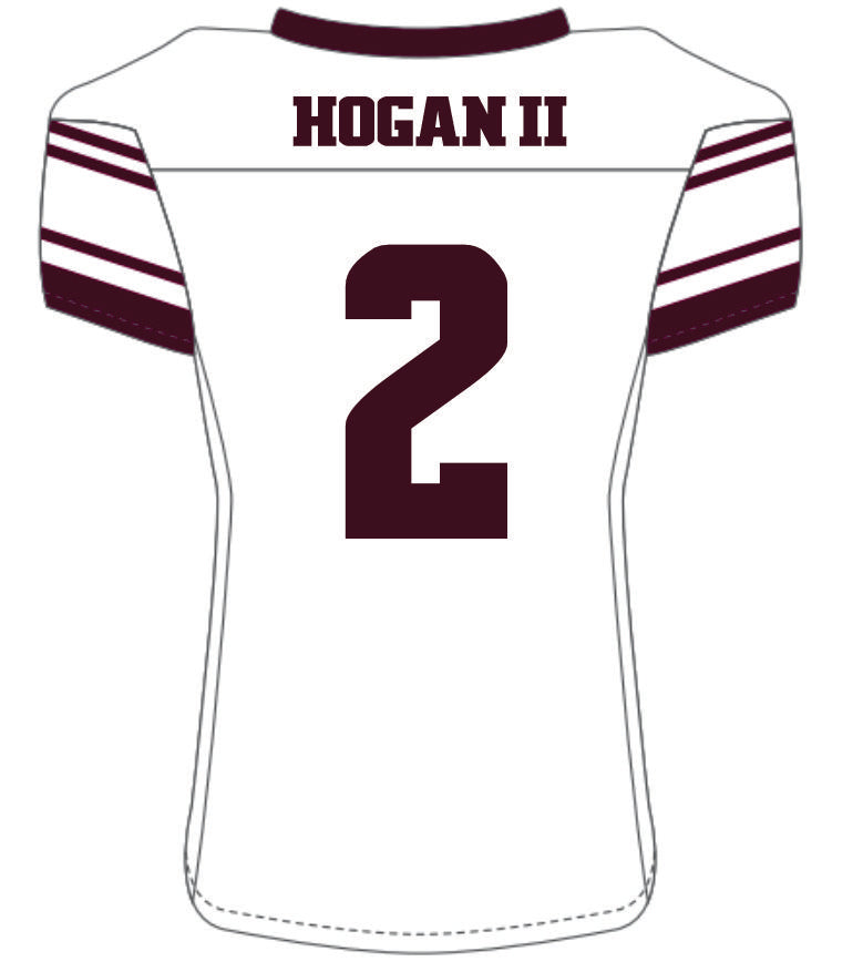 Deuce Hogan #2 White Replica Jersey