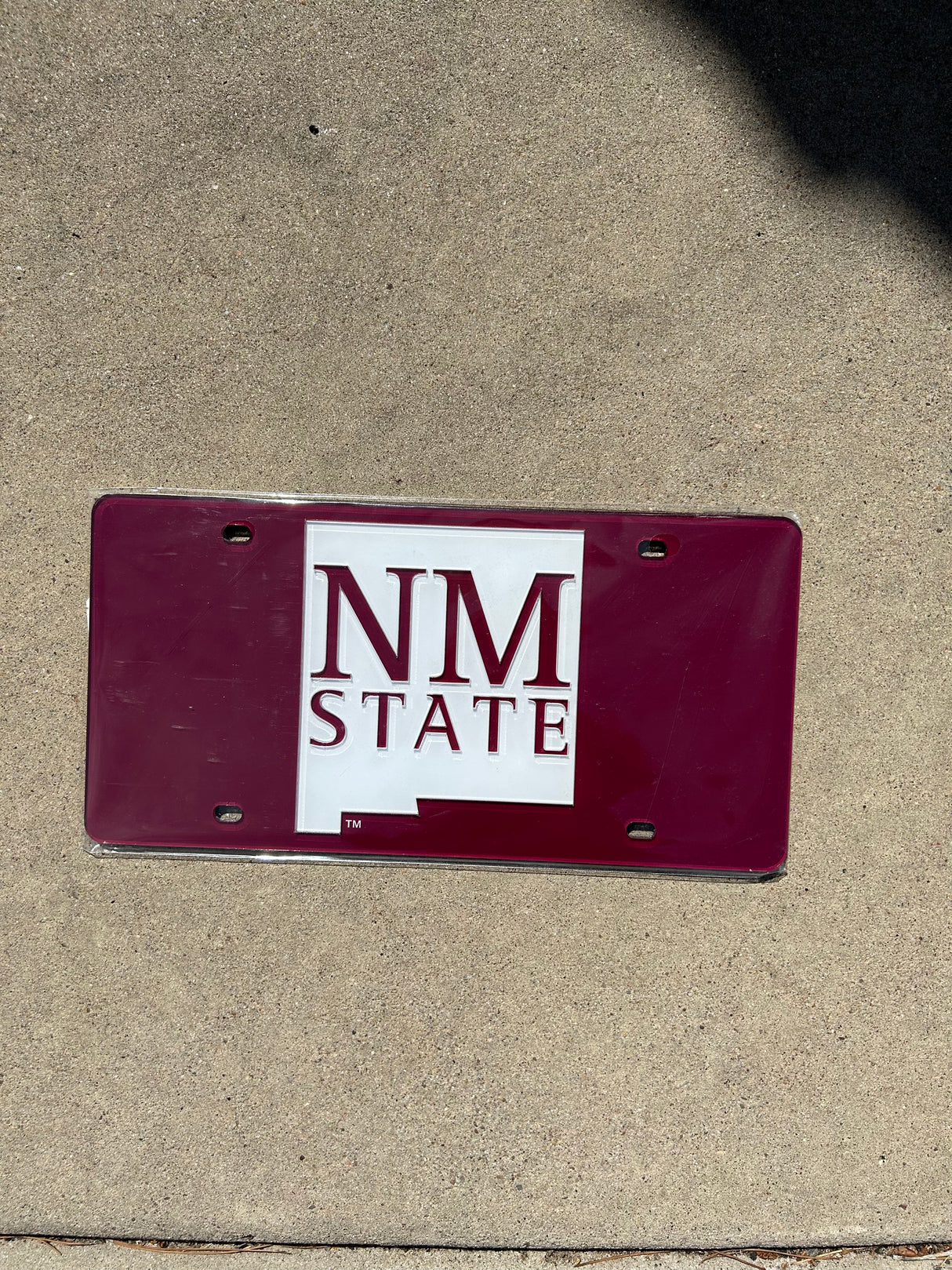 NMSU State Acrylic License Plate