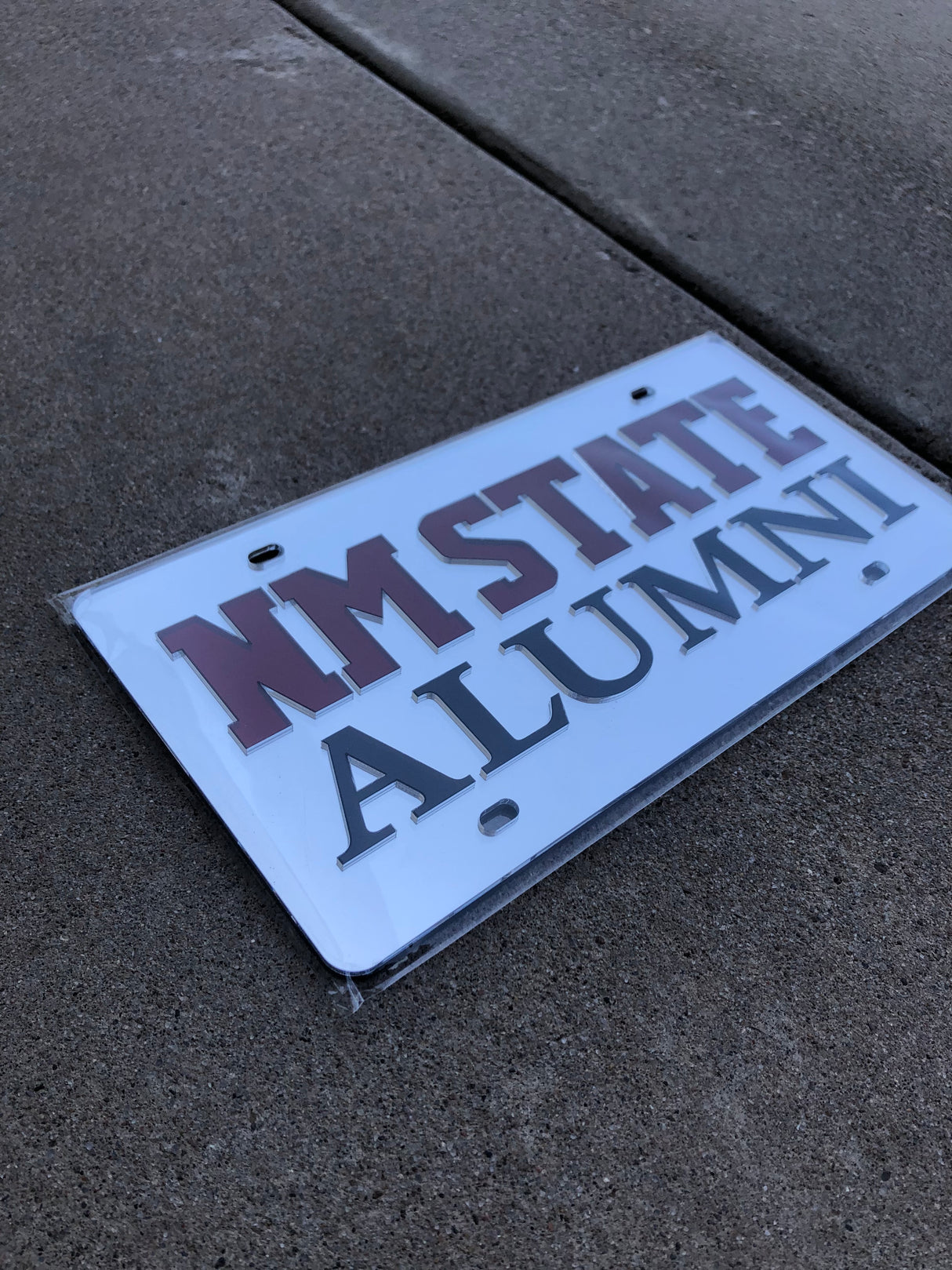 NM State Stacked Alumni Acrylic Classic License Plate