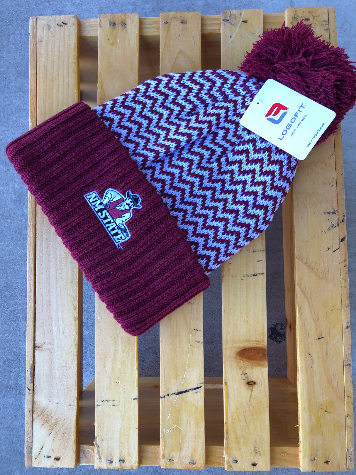 NM State Fleece Beanies