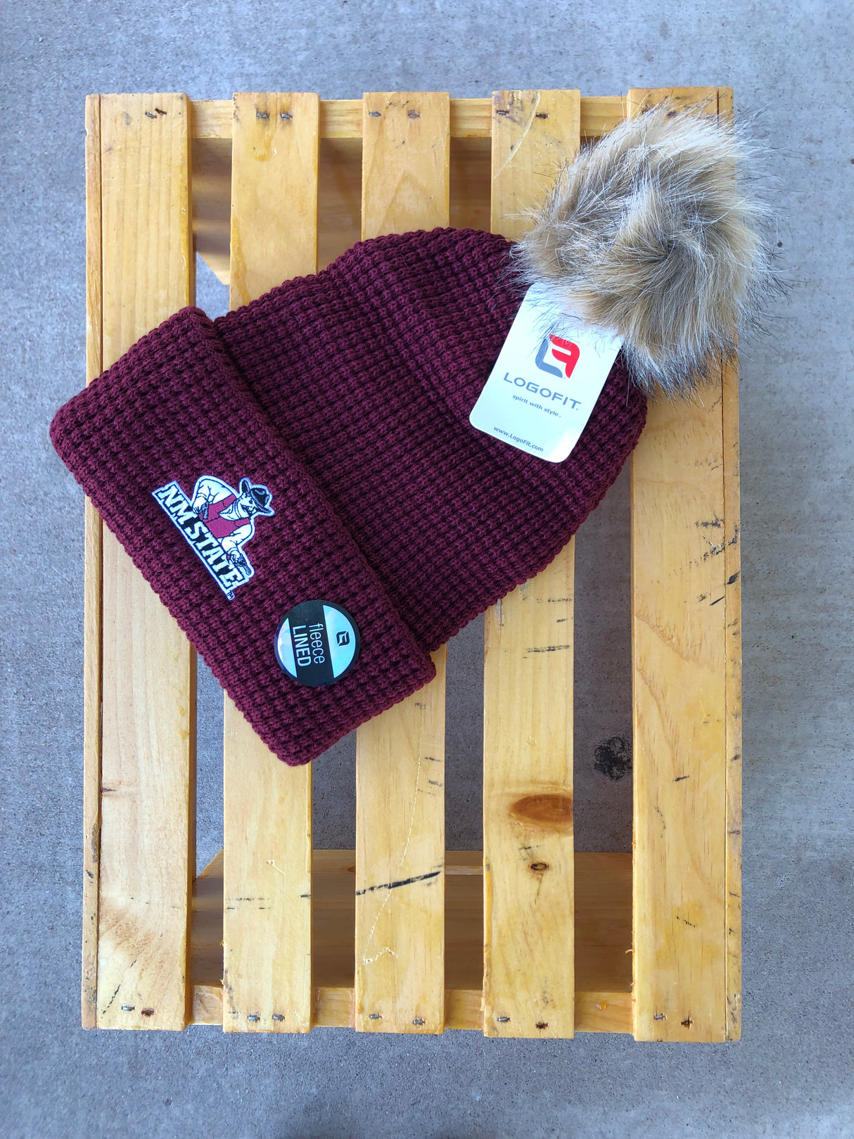 NM State Fleece Beanies