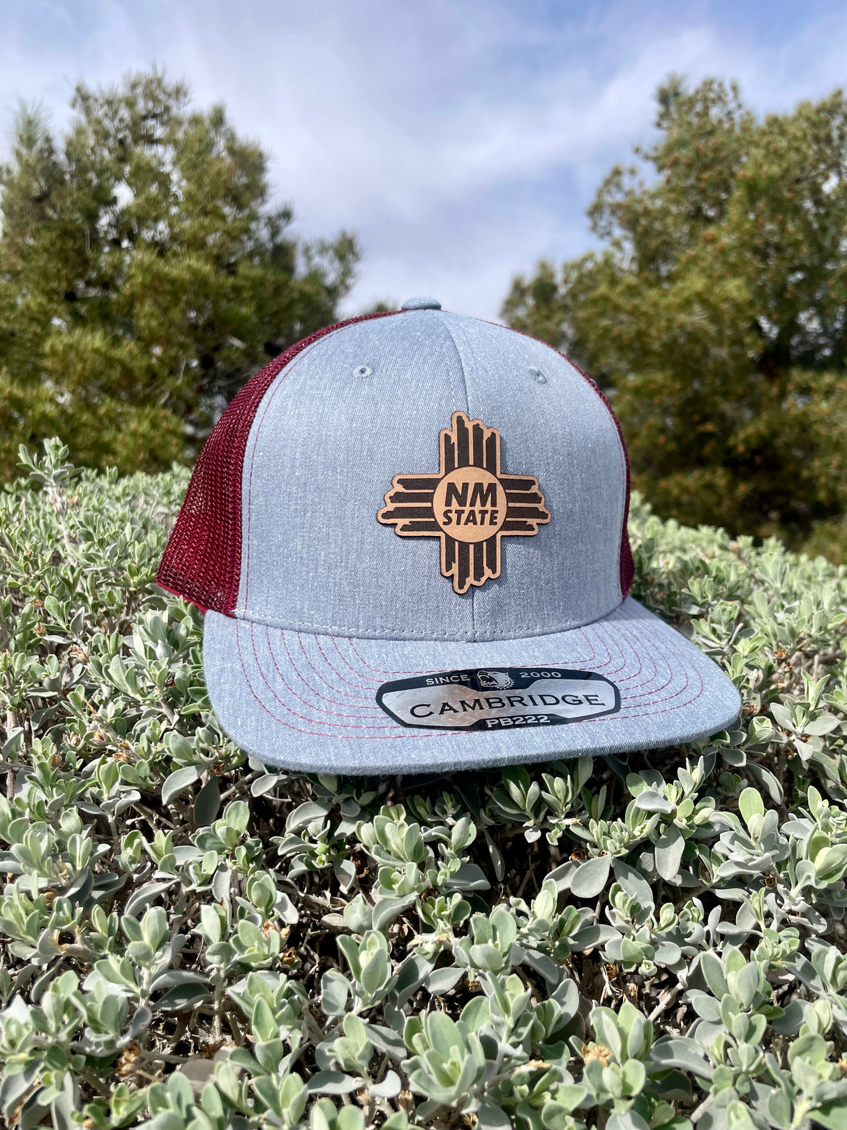 NM State Leather Zia Cambridge Cap