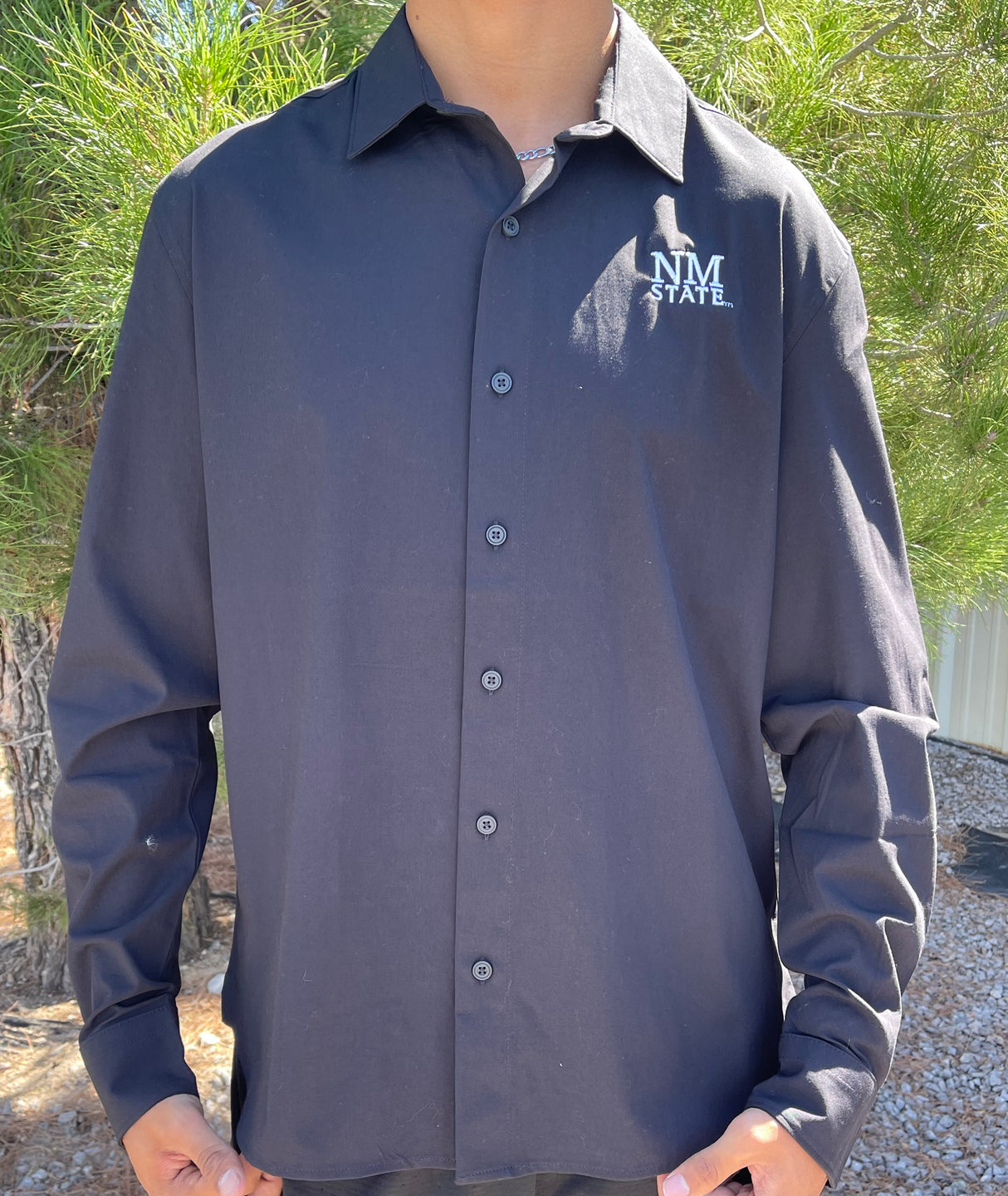 NM State Men's Motivate Button Up