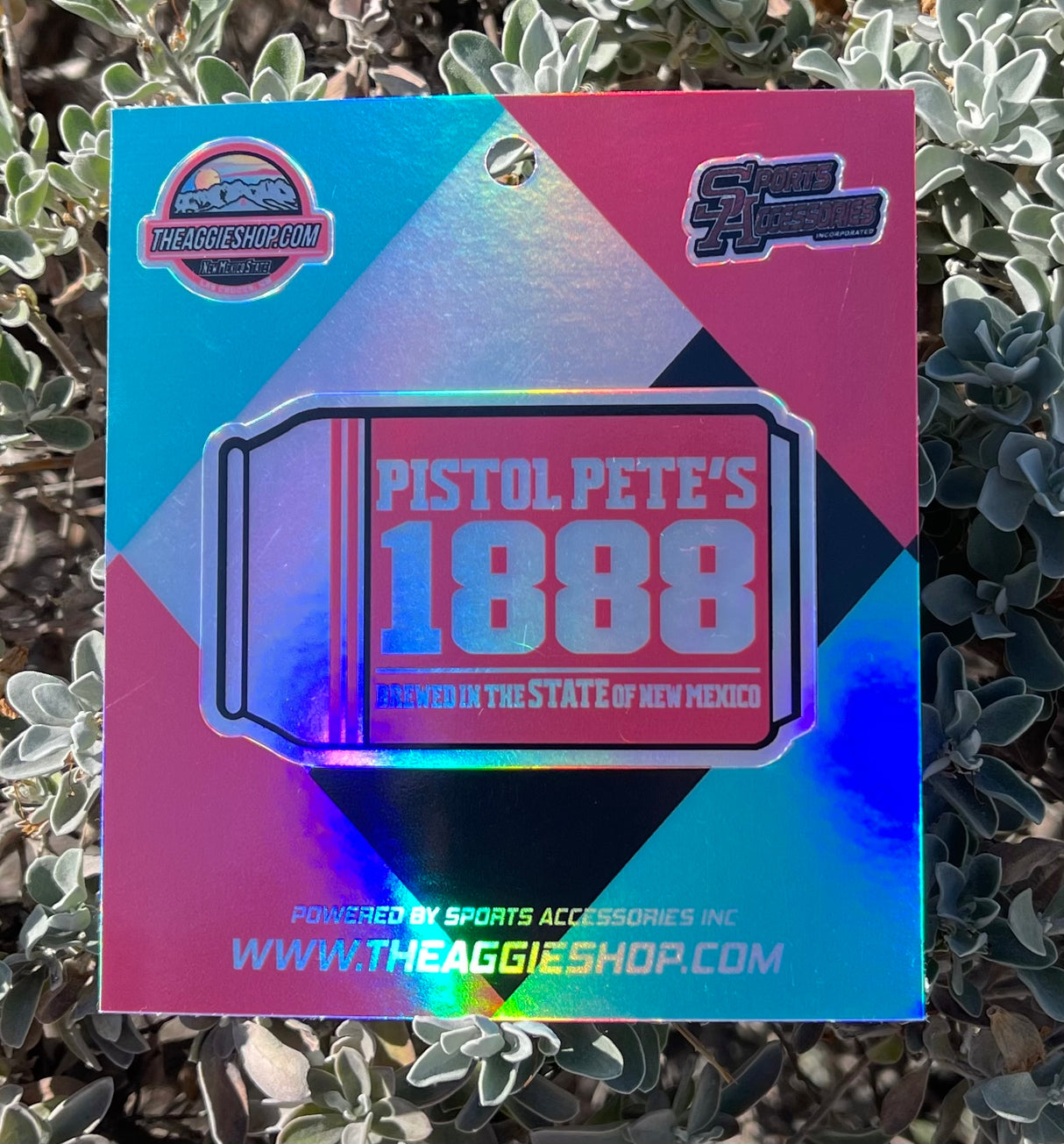 Holographic 1888 Bosque Beer Can Sticker