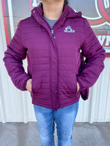 NM State Packable Hooded Puffer Jacket