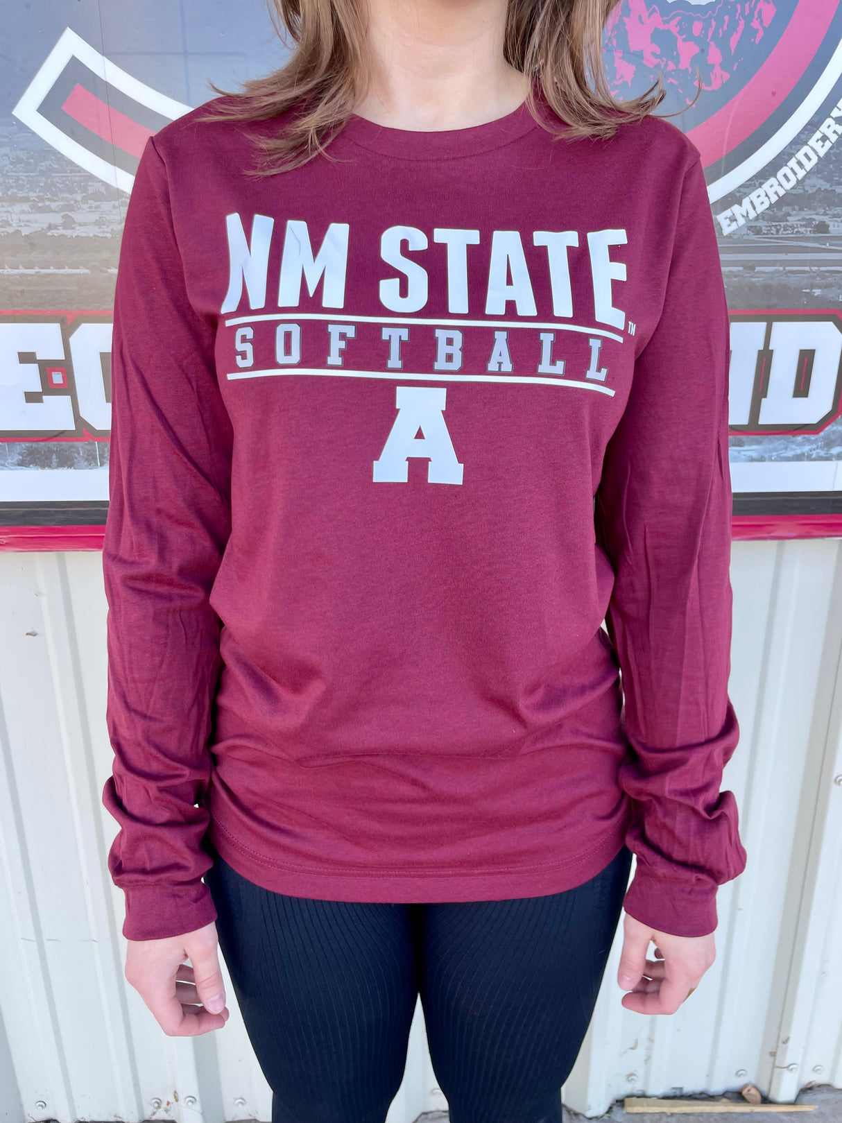 NM STATE SOFTBALL "A" LONG SLEEVE