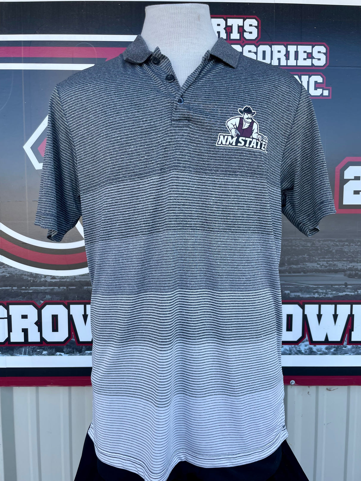 Striped Pistol Pete Mesh Polo