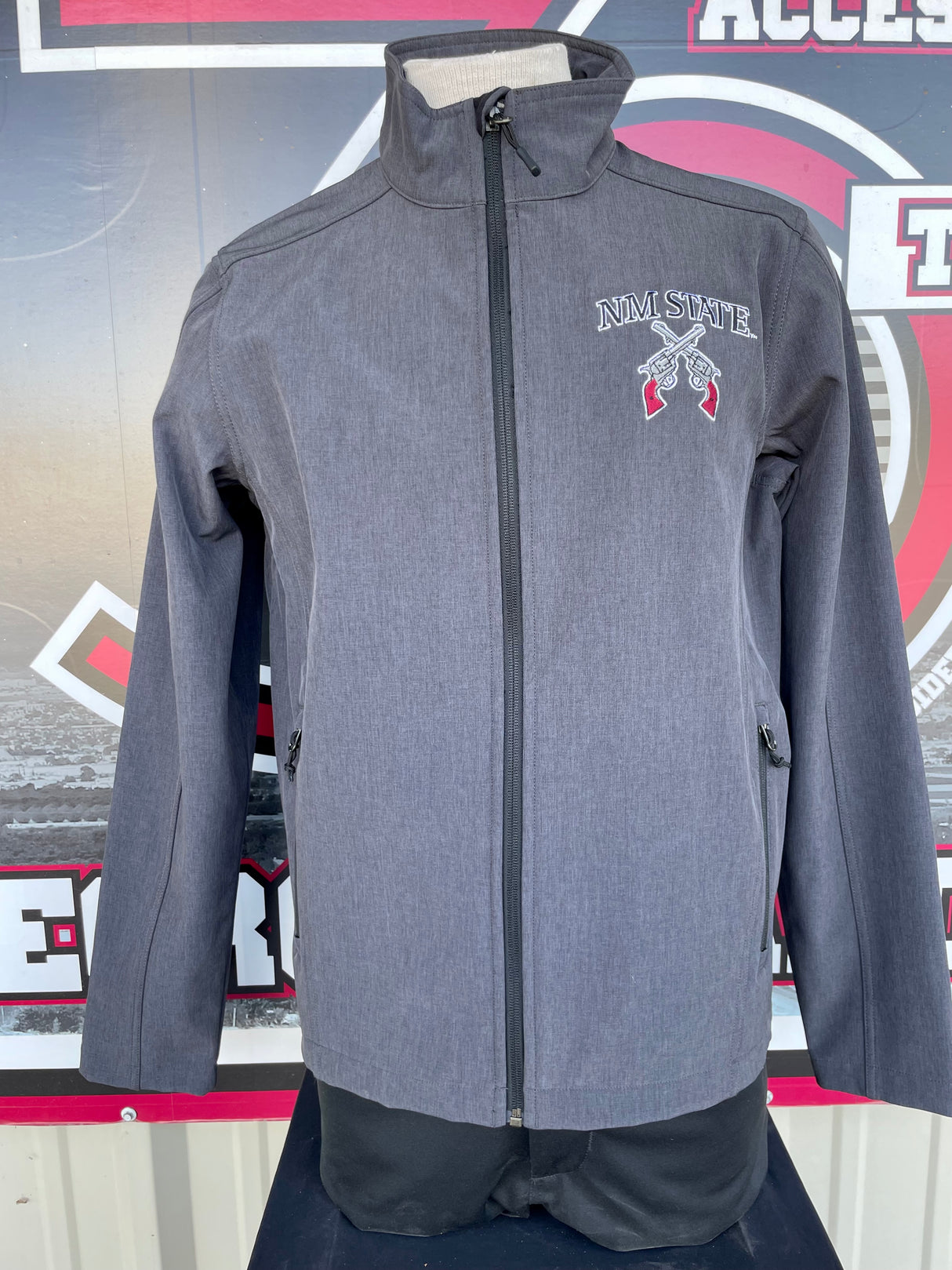 NM State Crossed Pistols Soft Shell Jacket