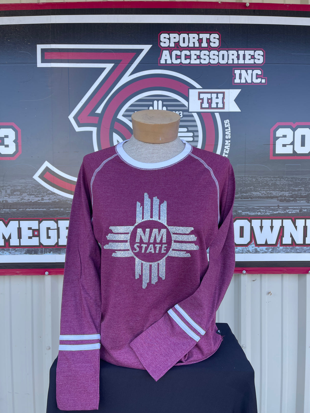 Womens Glitter NM State Zia LS