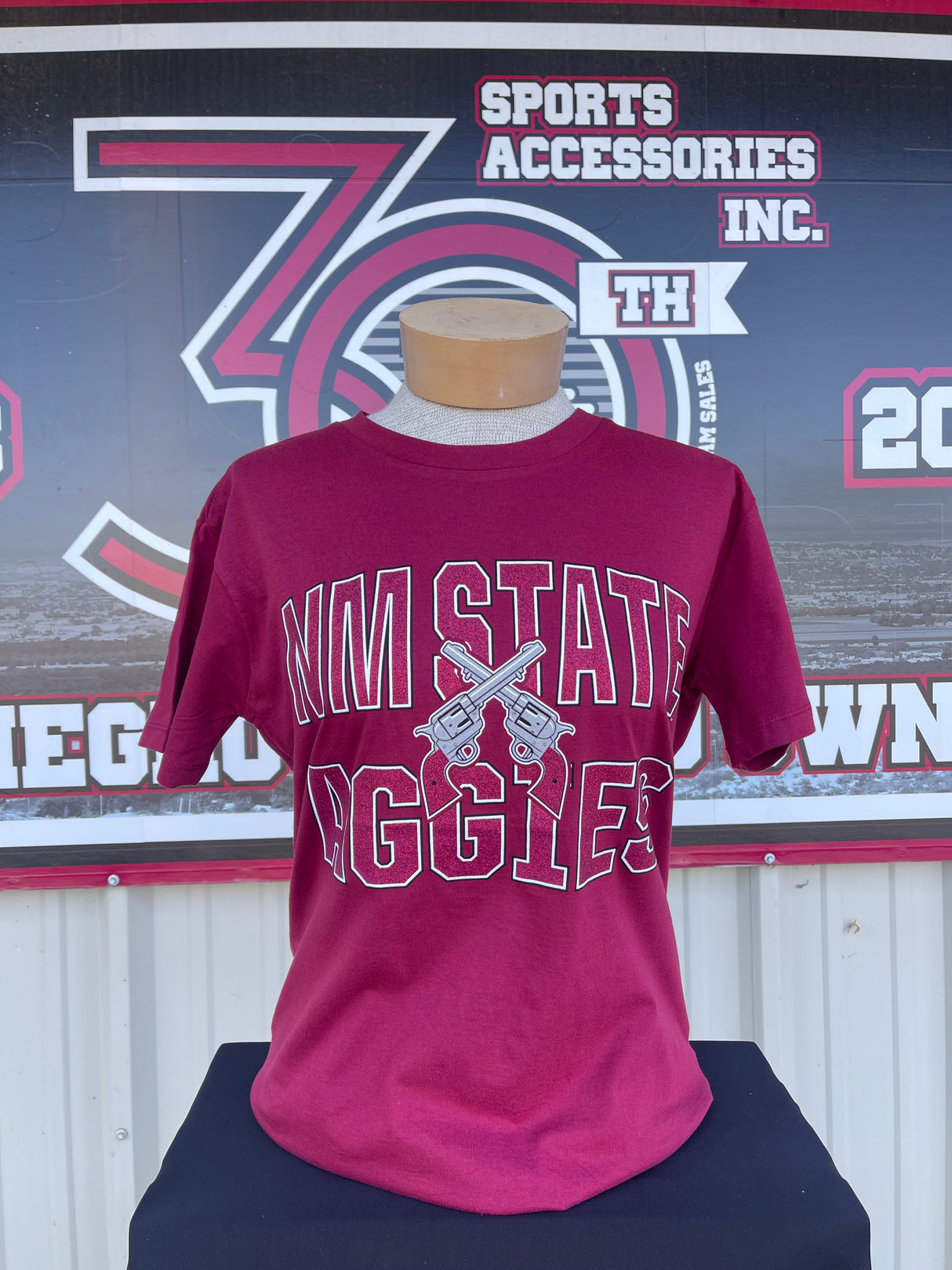 New Mexico State Maxima Glitter Tee