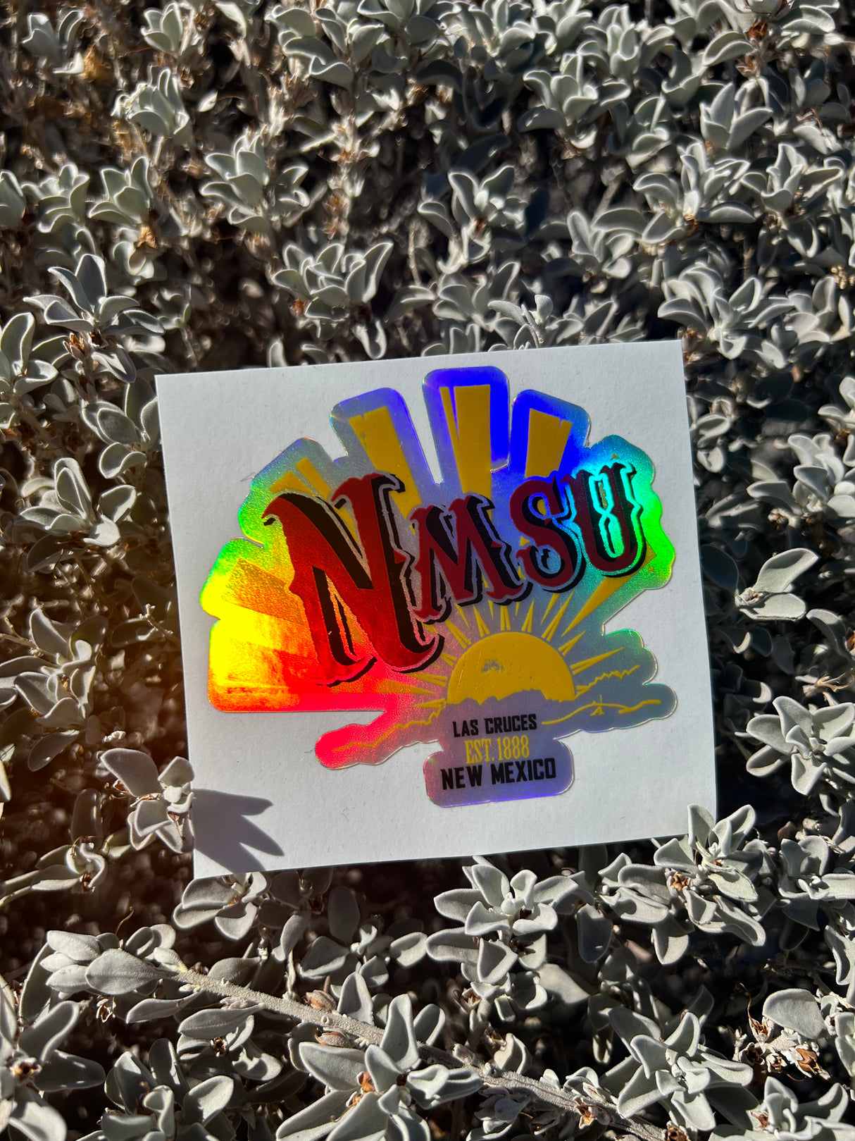 Mini Holographic NMSU Sol Sticker