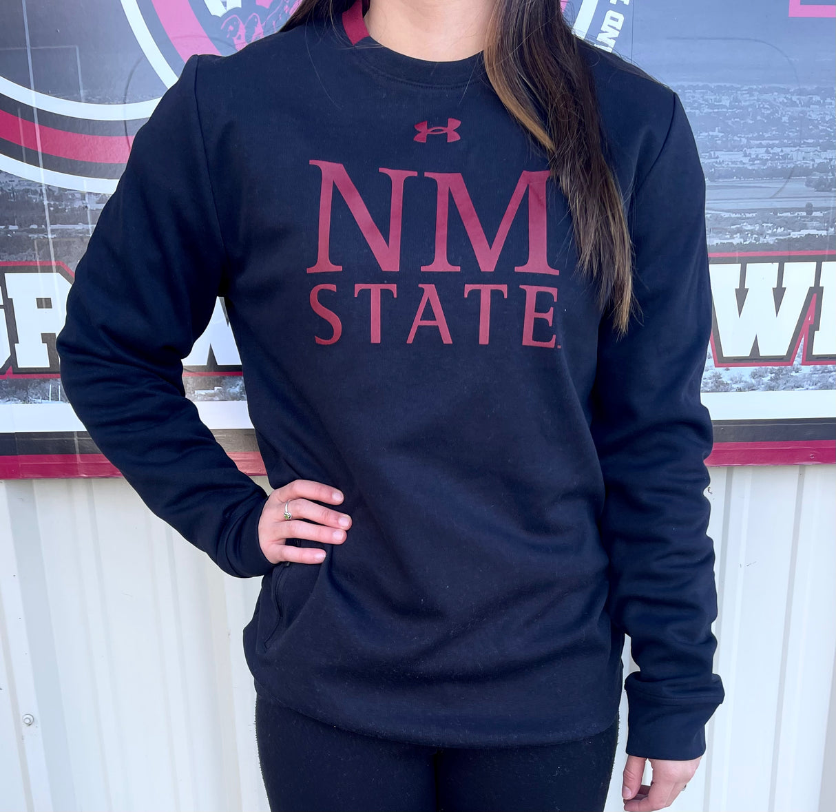 UA NM State Gameday Fleece Crewneck