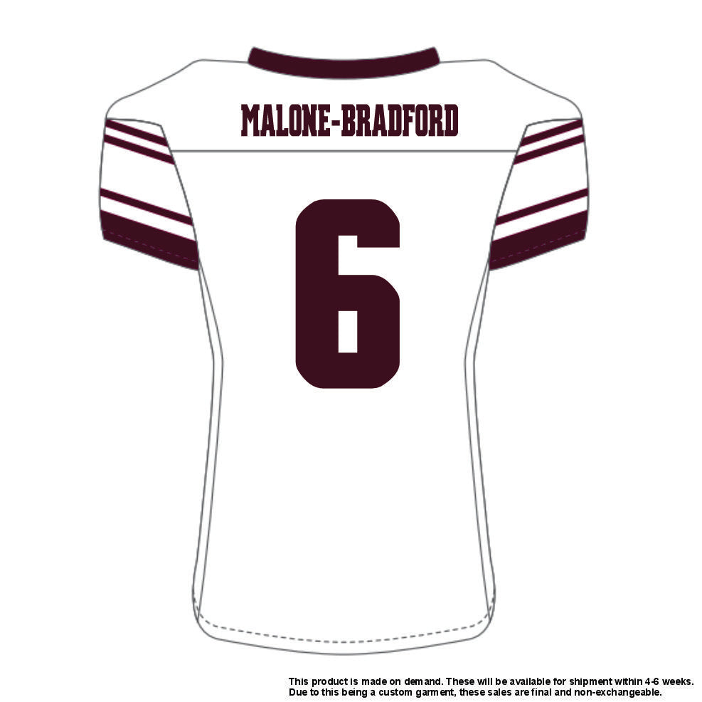 Brodrick Malone-Bradford #6 White Replica Jersey