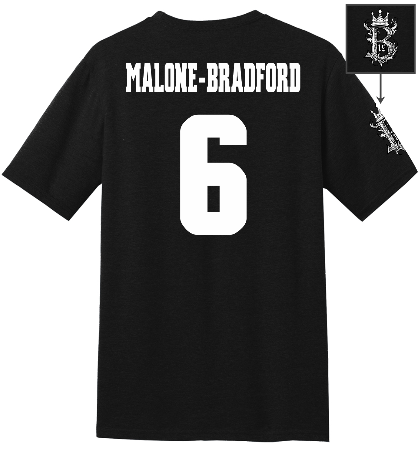 Brodrick Malone-Bradford #6 Football NM State Tee