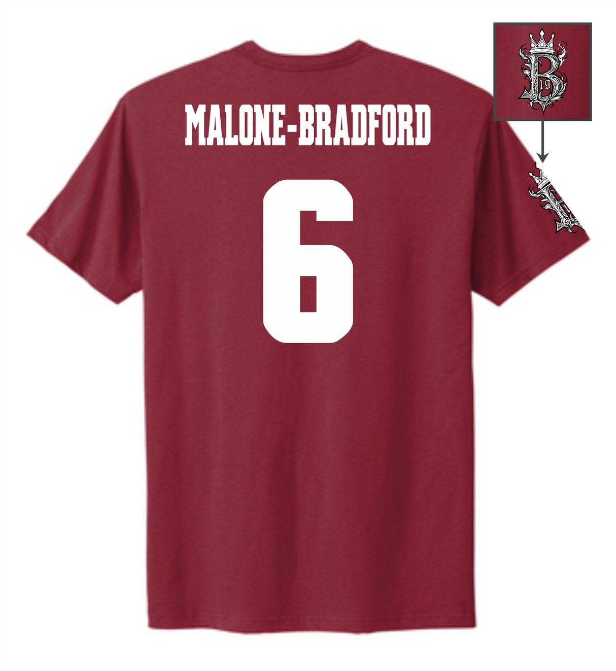 Brodrick Malone-Bradford #6 Football NM State Tee