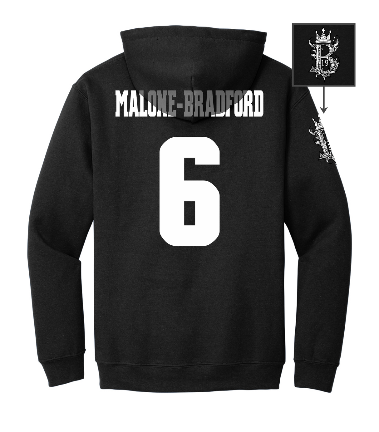Brodrick Malone-Bradford #19 Football Stitched Hoodie