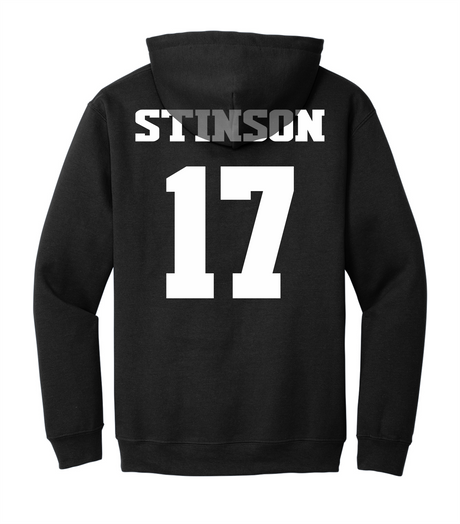 Justin Stinson #17 Football Stitched Hoodie