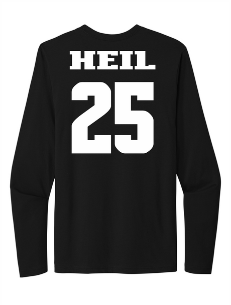 Jaxon Heil #25 Football Stitched Long Sleeve