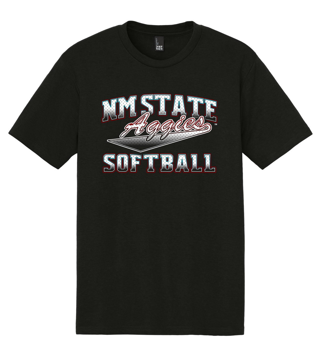 NM State Softball Stitched Tee