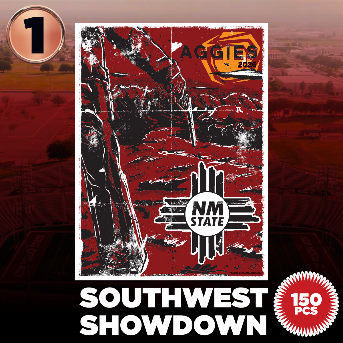 *LIMITED EDITION* NM STATE SOUTHWEST SHOWDOWN GAME DAY POSTER