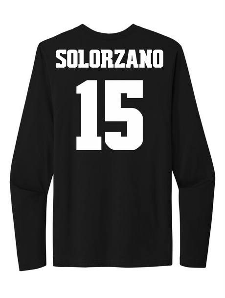 Steve Solorzano #15 Baseball Stitched Long Sleeve Tee