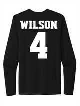 DeAvion Wilson #4 Women's Basketball NM State Long Sleeve Tee