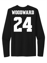 Mike Woodward #24 Baseball Stitched Long Sleeve Tee