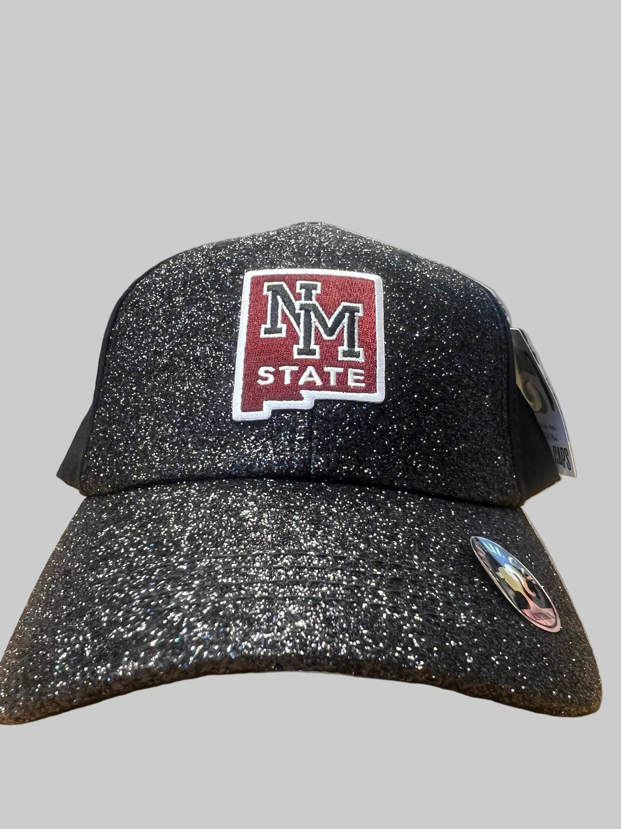 NM STATE GLITTER PONYTAIL CAP