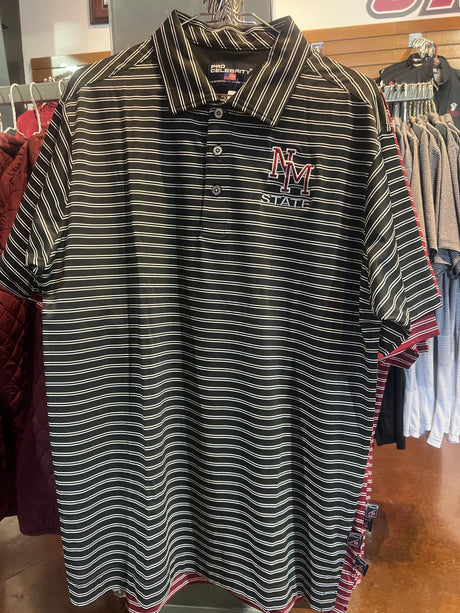 NM STATE STRIPED POLO