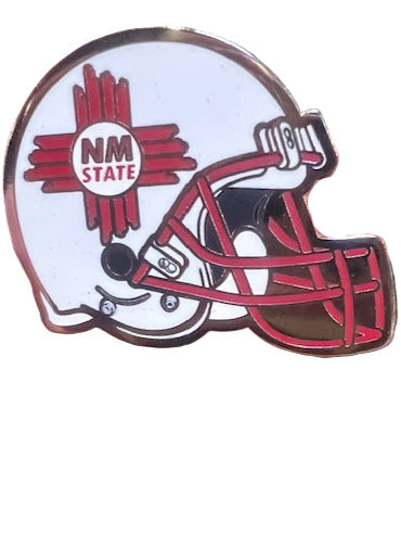 NM State Zia Football Helmet Pin