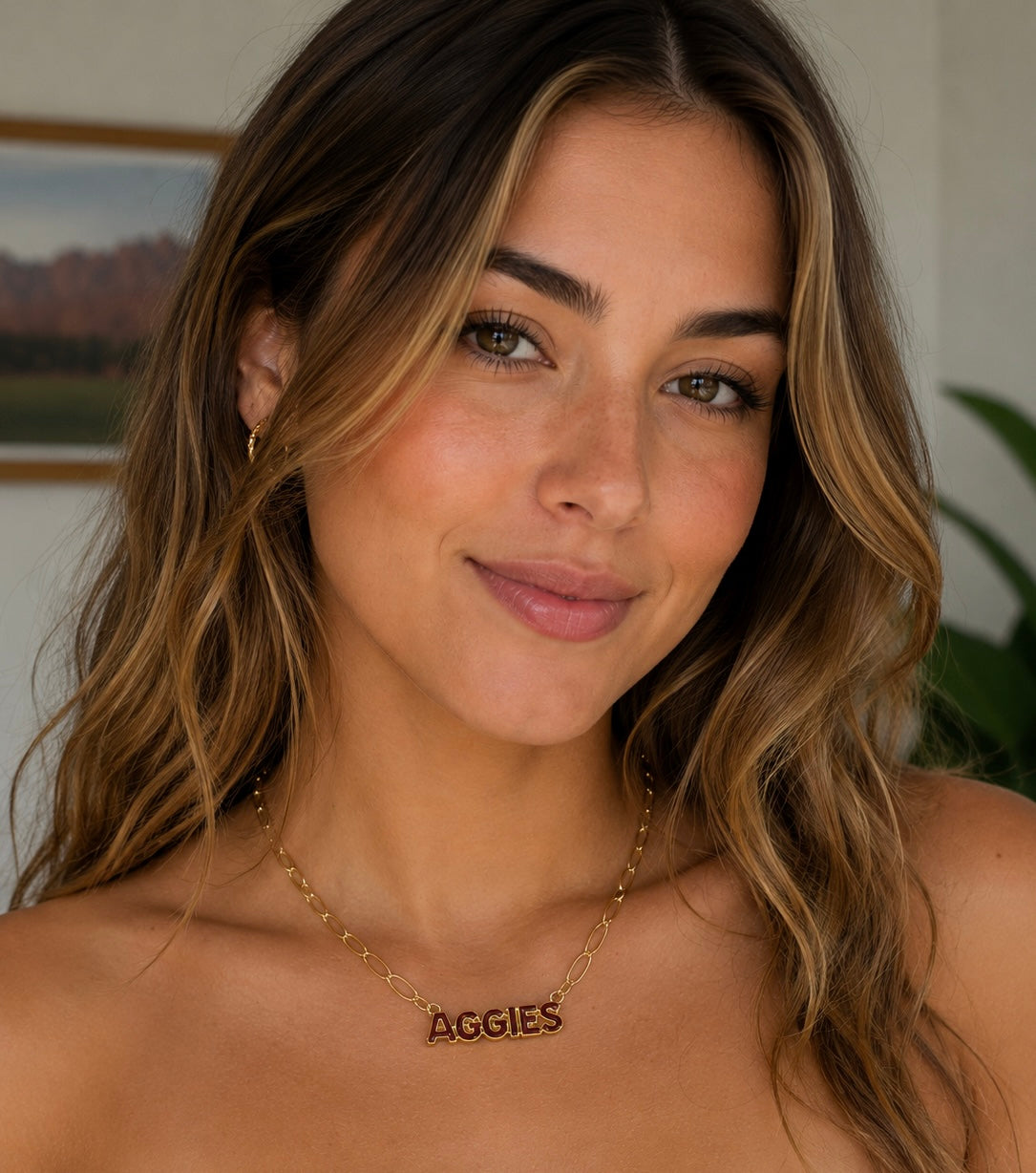 Aggies Puffy Necklace