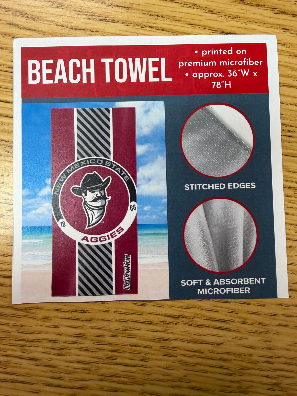 New Mexico State Aggies 1888 Beach Towel