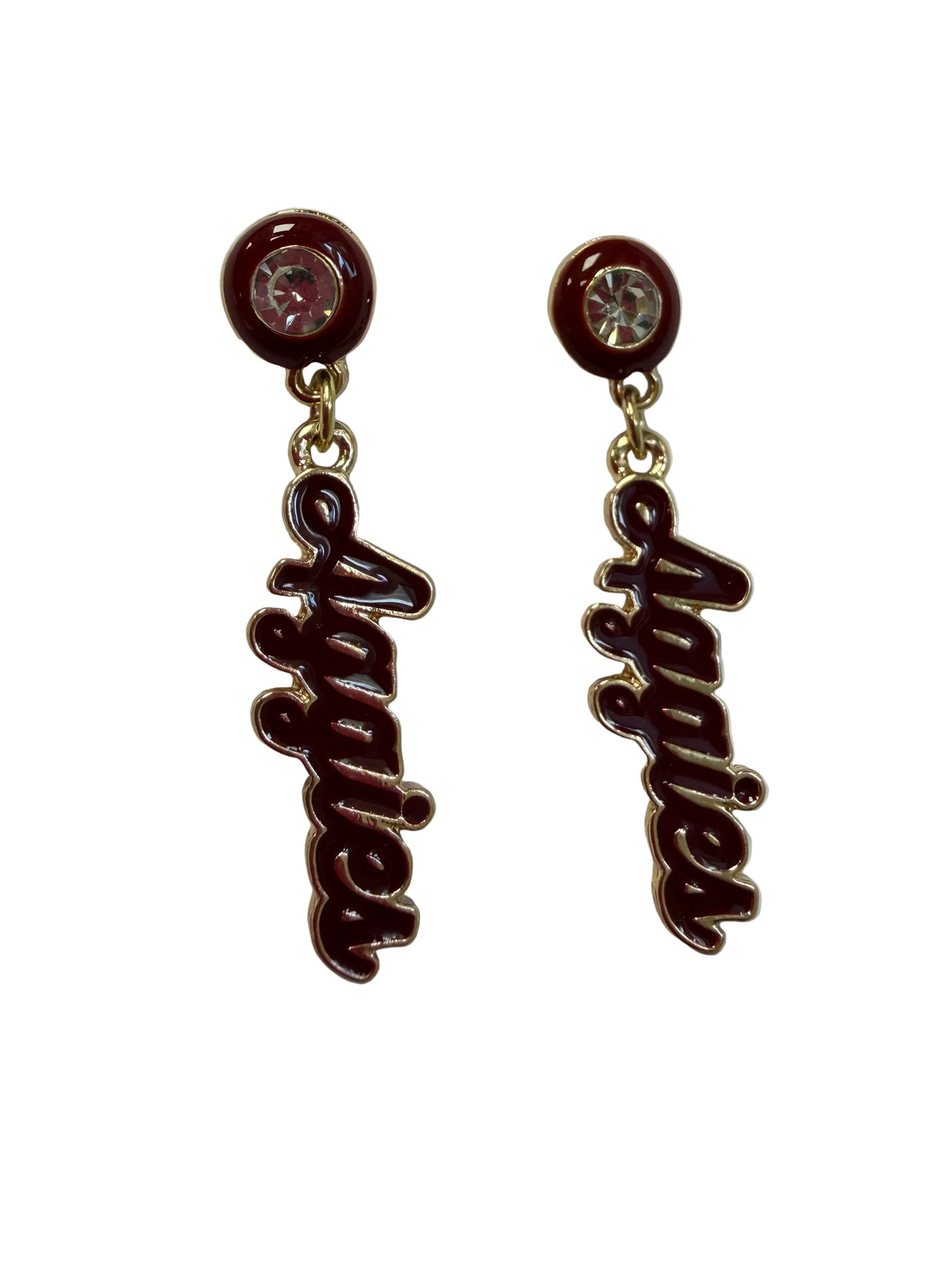 Aggies Script Earrings