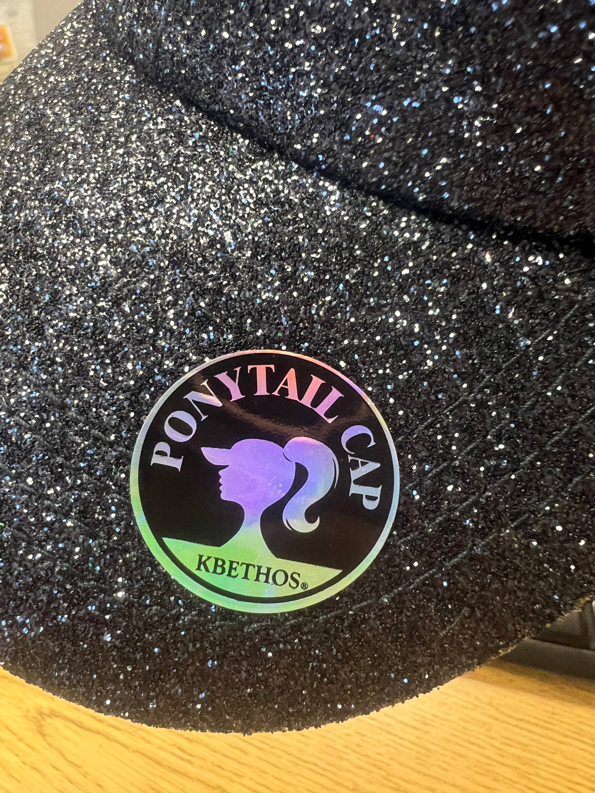 NM STATE GLITTER PONYTAIL CAP