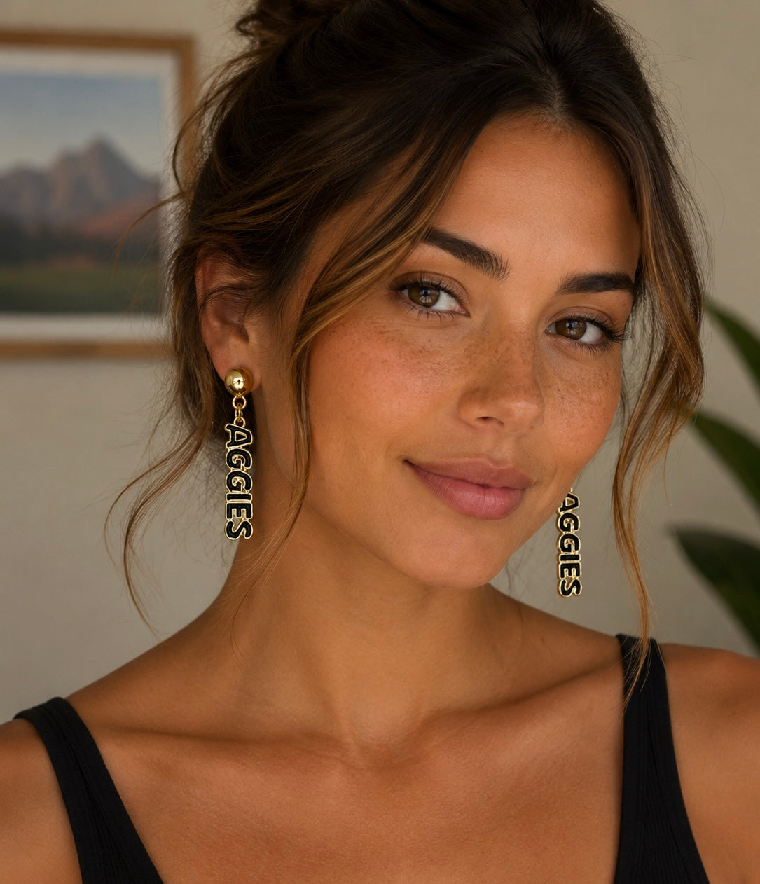 Aggies Puffy Earrings