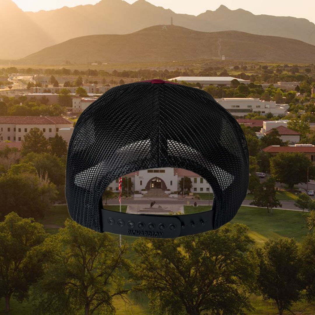 NM State Stacked Leather Patch Cap