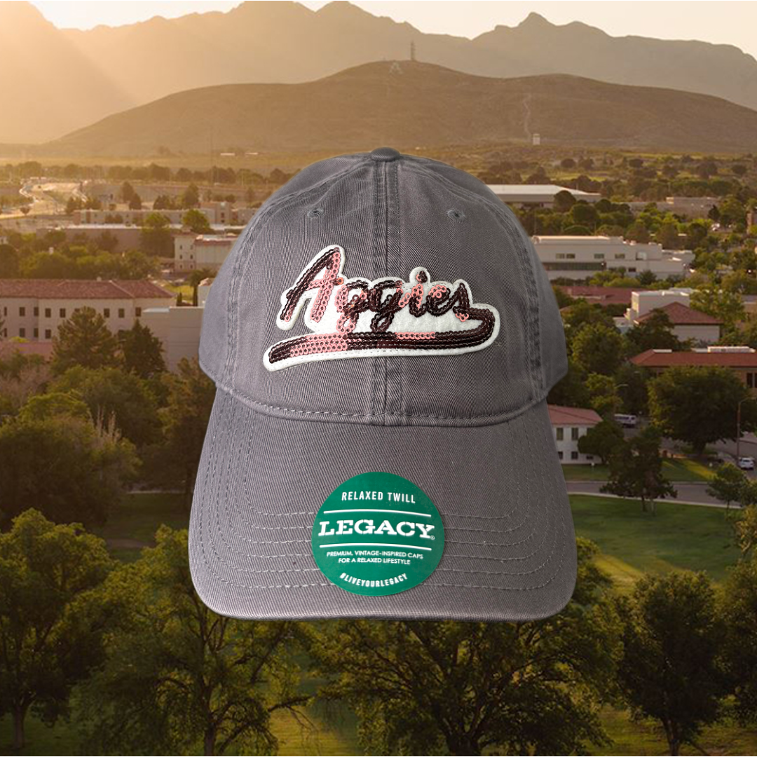 Sequin Script Aggies Legacy Dad Cap
