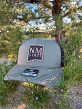 NM State Stacked Leather Patch Cap