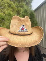 NM STATE Wrangler' Distressed Raffia Cowboy Hat