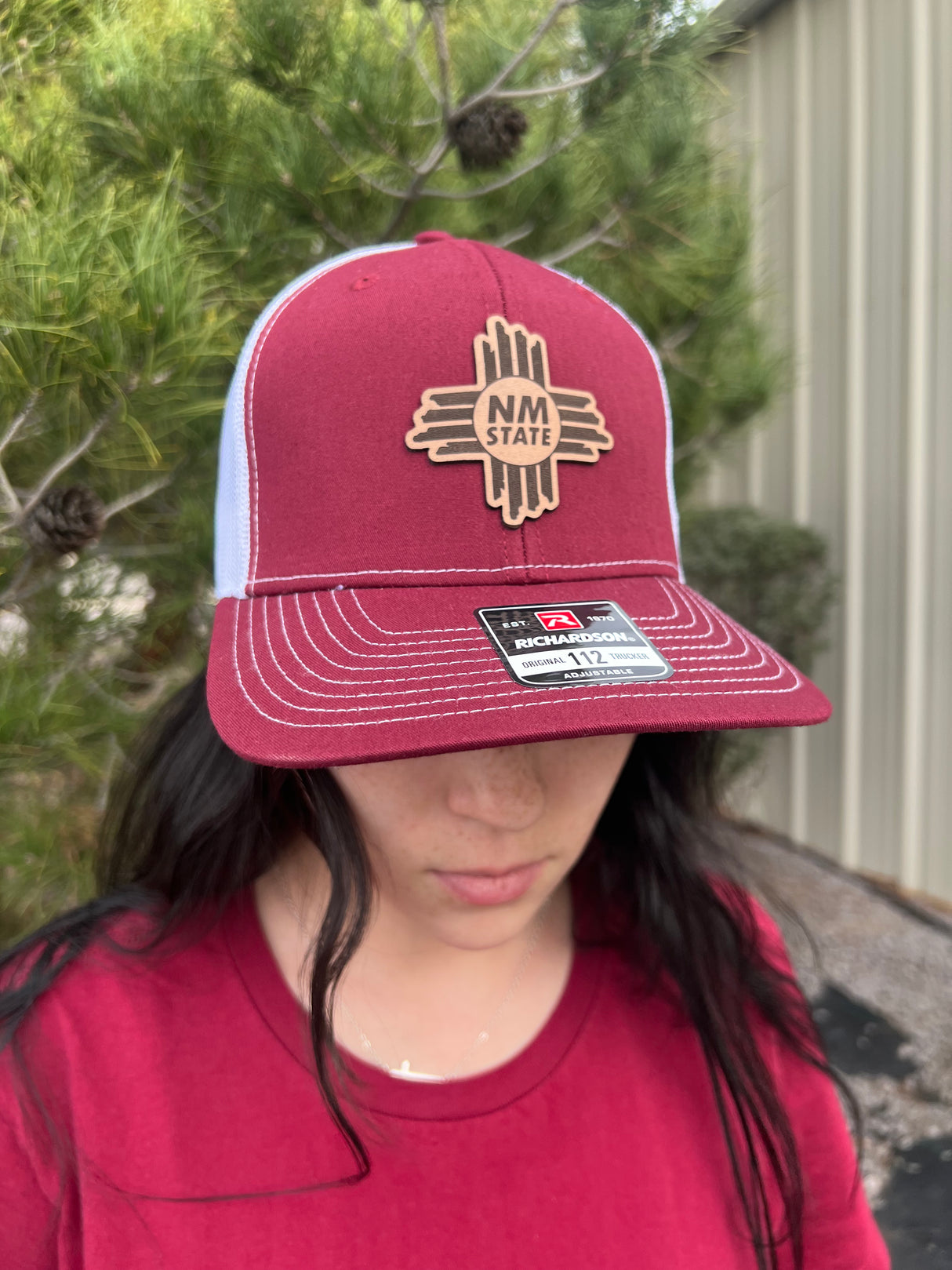 NM State Leather Zia Trucker