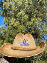 NM STATE Wrangler' Distressed Raffia Cowboy Hat