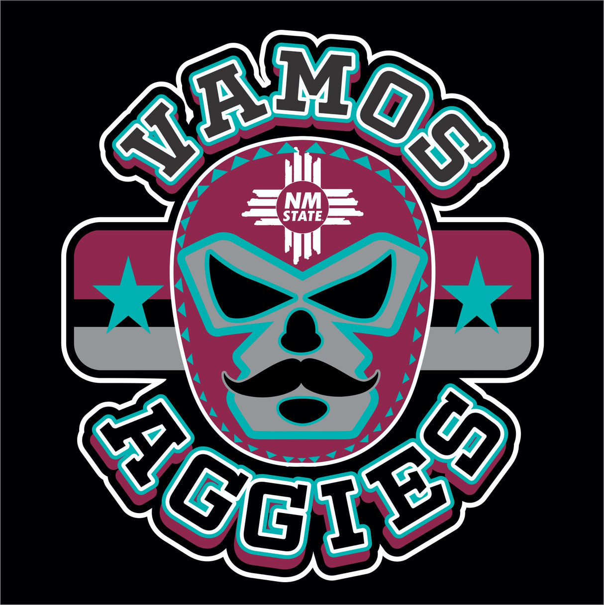 Vamos Aggies Luchador Decal