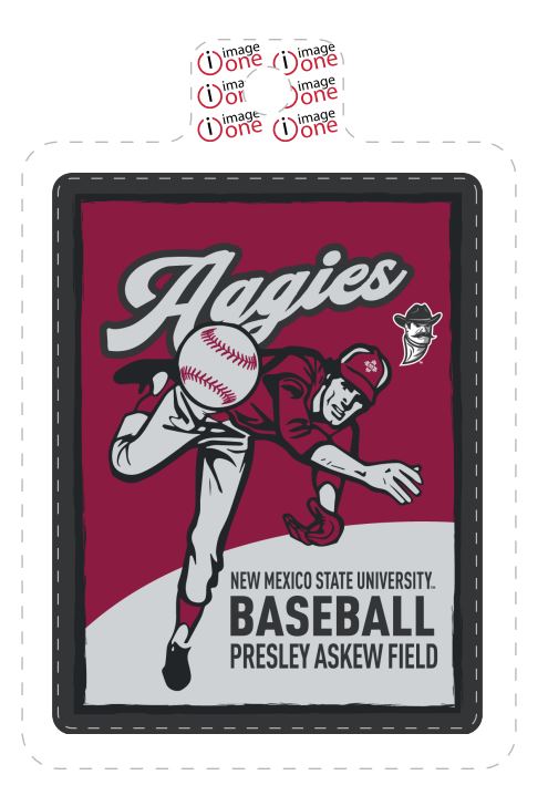 Stonewash Baseball Card Decal